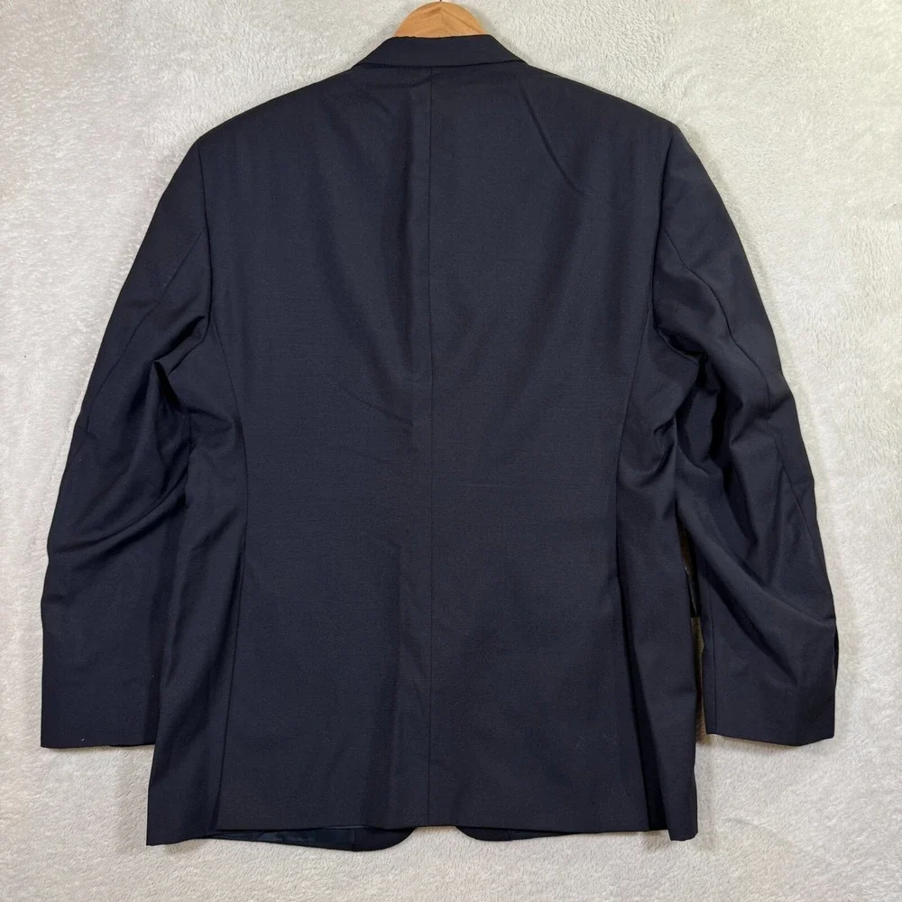 Vintage Coppley 1883 Ermenegildo Zegna Mens 42R Blazer Jacket Navy Preppy Casual